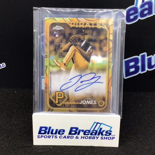 2024 Topps Gilded Chrome Cast in Gold Variation Jared Jones auto 079/199 #GOLD-JJ Pirates