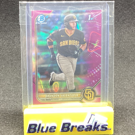 2022 Bowman Chrome 1st Fuchsia Brandon Valenzuela 119/199 BCP-28