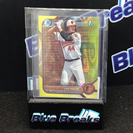 2022 Bowman Chrome 1st Bowman yellow Jud Fabian 60/75 #BDC-114 Orioles