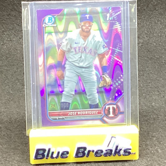 2022 Bowman Chrome 1st Purple Jose Rodriguez 141/250 BCP-62