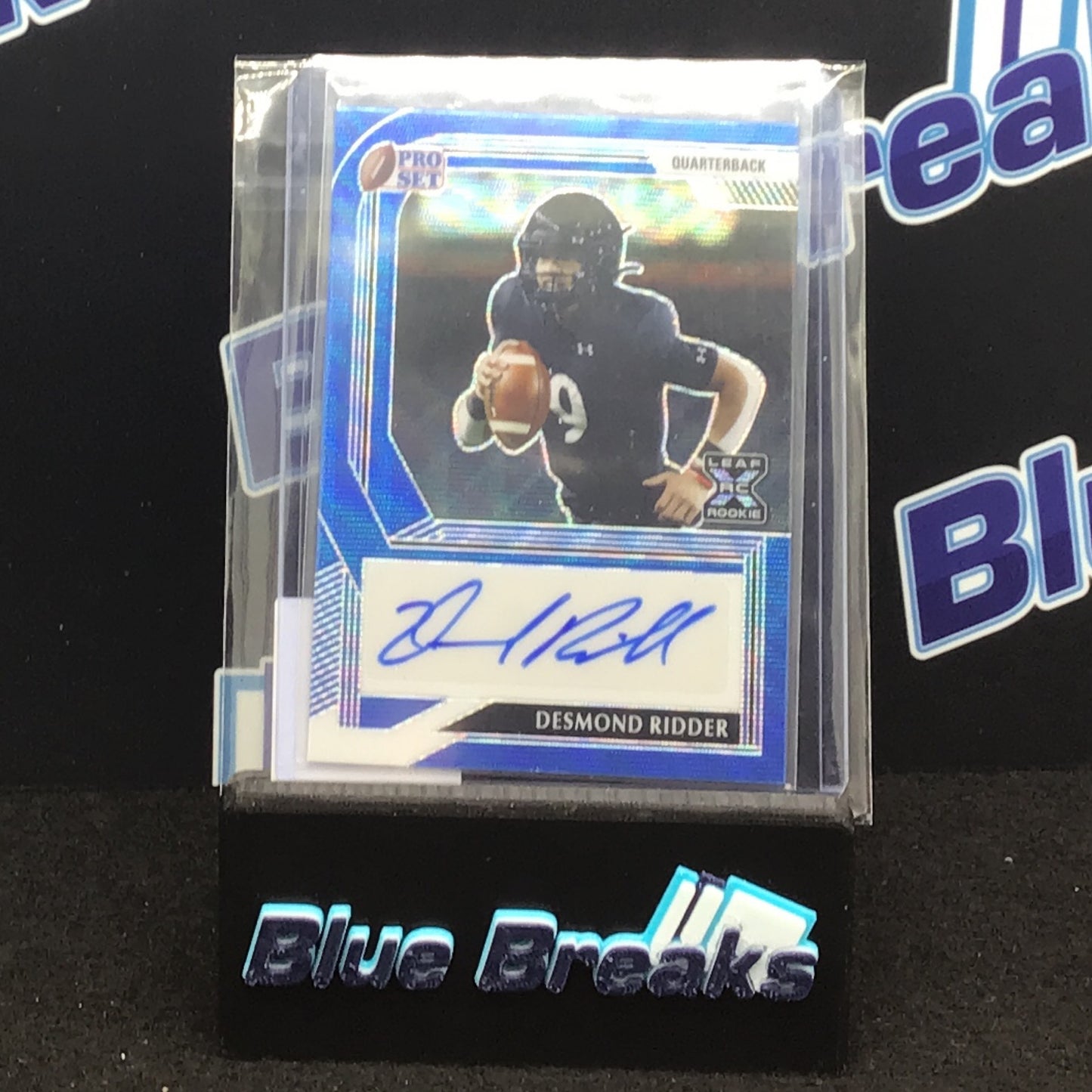 2022 Leaf Pro-Set Blue Desmond Ridder auto 17/30 RC #PA-DR1 Falcons