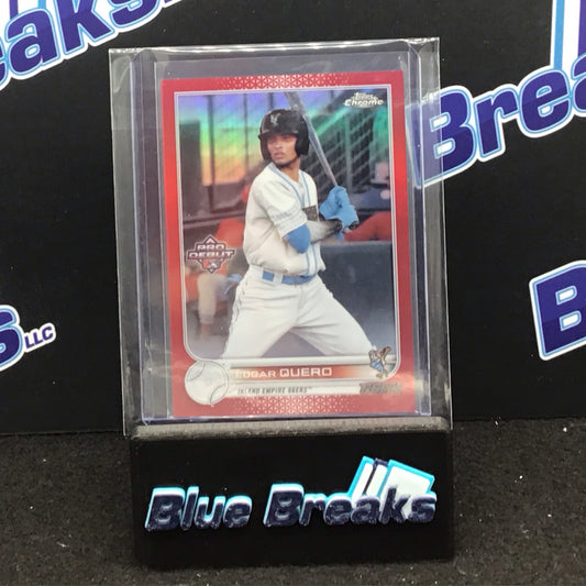2022 Topps Chrome red Edgar Quero 3/5 #PDC-162 White Sox