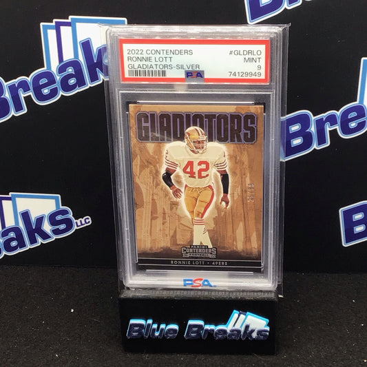2022 Contenders Gladiators silver Ronnie Lott 25/99 #GLD-RLO PSA 9 49ers
