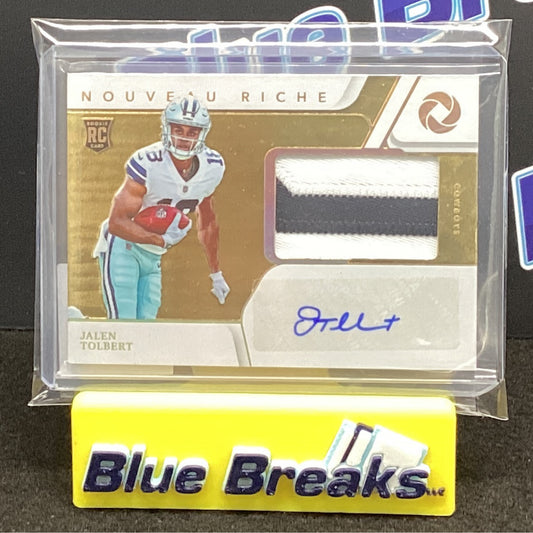 2022 Panini Gold Standard Nouveau Riche Jalen Tolbert relic auto 05/79 NRP-JTO