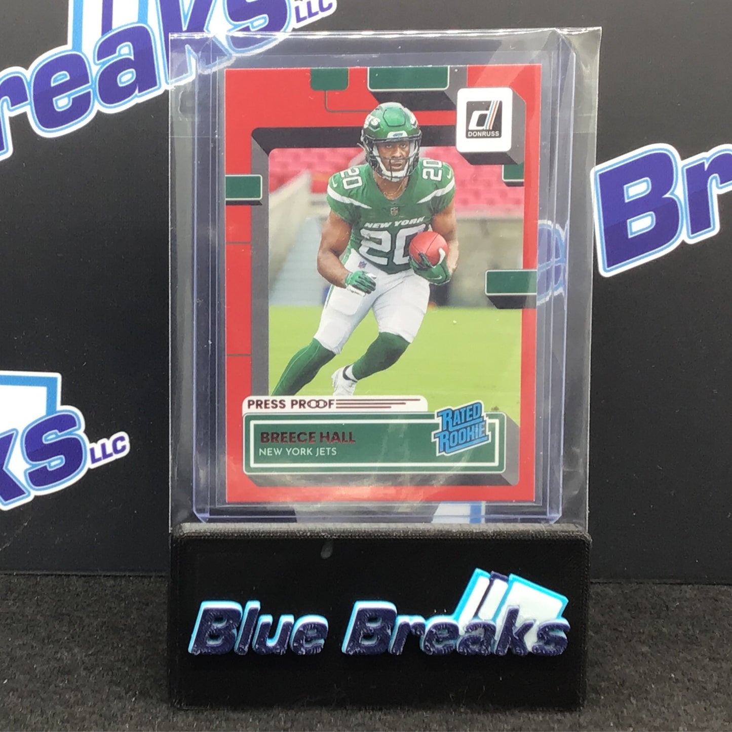 2022 Panini - Donruss - Breece Hall - Rated Rookie - Red - Press Proof - New York Jets