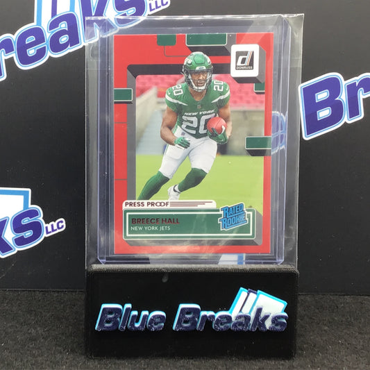 2022 Panini - Donruss - Breece Hall - Rated Rookie - Red - Press Proof - New York Jets