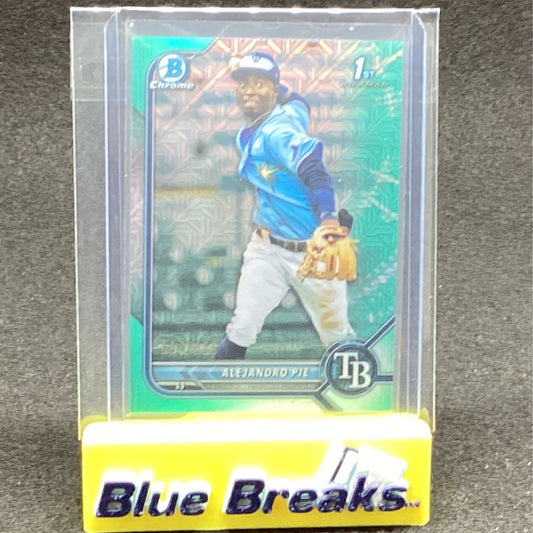 2022 Bowman Chrome 1st Mojo Aqua Refractor Alejando Pie 134/225 BCP-99