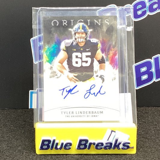 2022 Panini Chronicles Origins Draft Picks Tyler Linderbaum auto