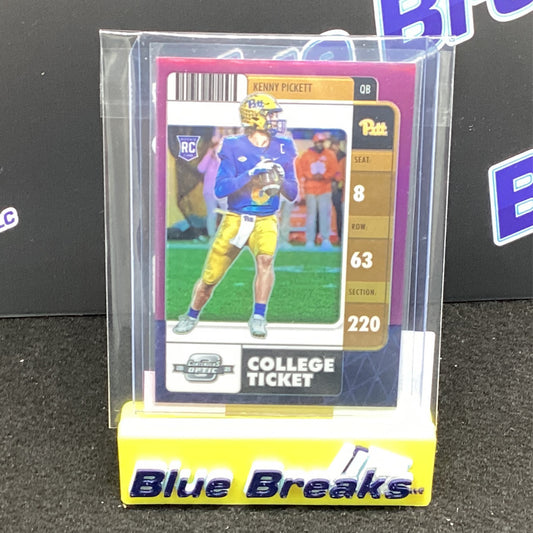 2022 Panini Chronicles Contenders Optic Draft Picks College Ticket Kenny Pickett 17/49 1 - Pittsburgh Steelers