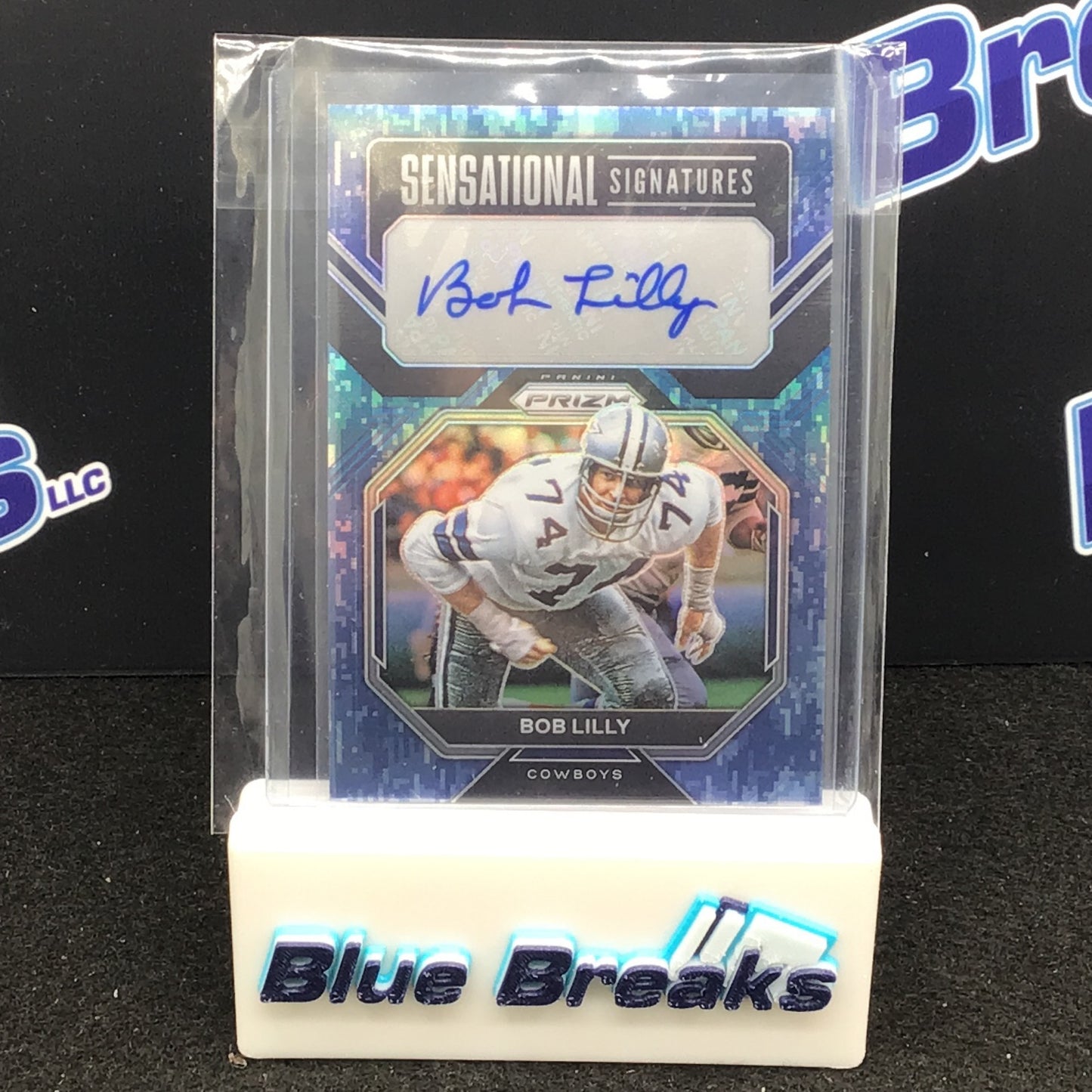 2022 Panini - Prizm - Bob Lilly - Blue Sensational Signatures - 21/25 - Dallas Cowboys