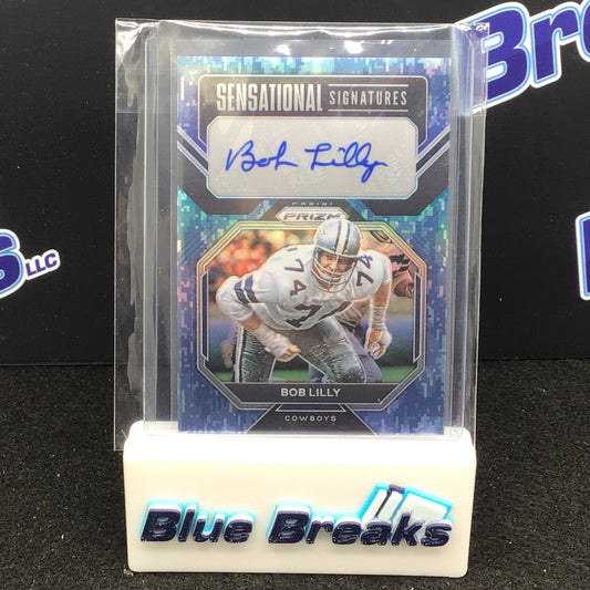 2022 Panini - Prizm - Bob Lilly - Blue Sensational Signatures - 21/25 - Dallas Cowboys