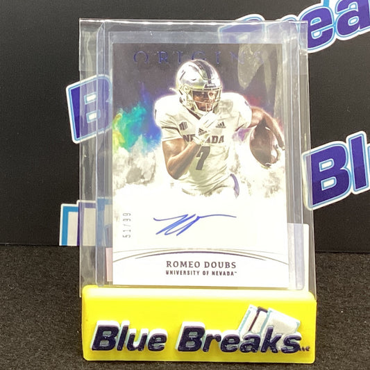 2022 Panini Chronicles Origins Draft Picks Romeo Doubs auto 51/99 OA-RDO Packers