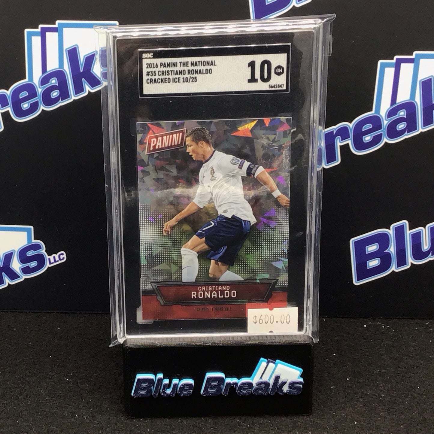 2016 Panini The National Cracked Ice Cristiano Ronaldo 10/25 #35 SGC 10 Portugal