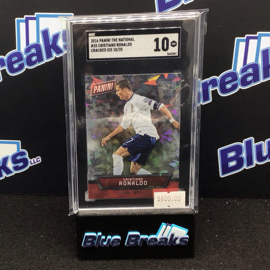 2016 Panini The National Cracked Ice Cristiano Ronaldo 10/25 #35 SGC 10 Portugal