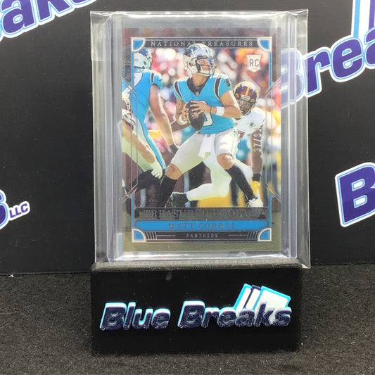 2022 Panini - National Treasures - Matt Corral - Treasured Rookies - 37/99 - Carolina Panthers