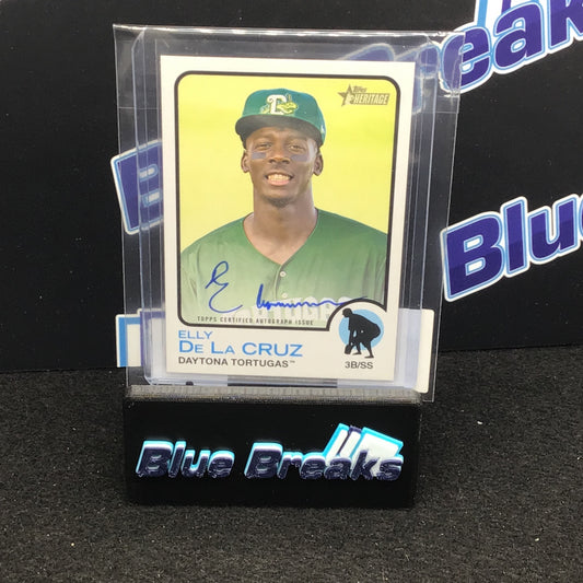2022 Topps Heritage Elly De La Cruz auto #ROA-ED Reds