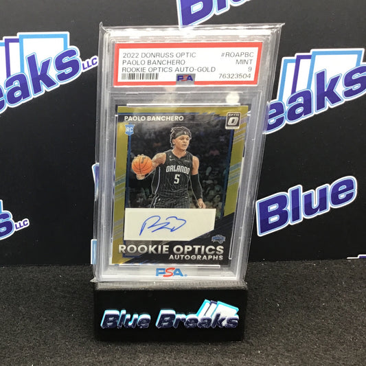 2022 Paulo Banchero Rookie Optics Auto Gold PSA 9