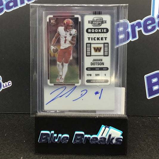 2022 Panini Contenders Optic Jahan Dotson auto #121 Commanders