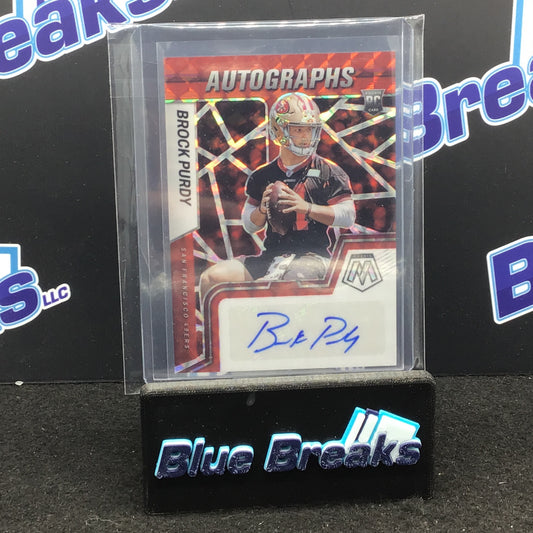 2022 Panini - Brocky Purdy - Mosaic - Red - Autographs - San Francisco 49ers