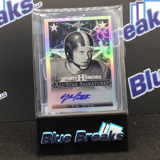 2017 Leaf - Y.A. Tittle - Sports Heroes - All Star Signatures