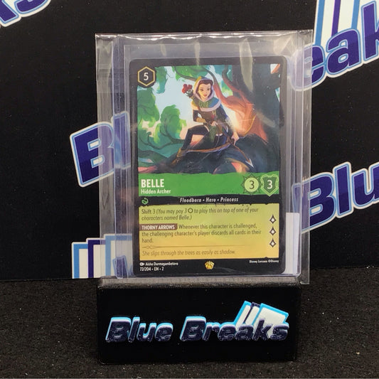 2023 Disney Lorcana Rise of the Floodborn Belle Hidden Archer #77/204
