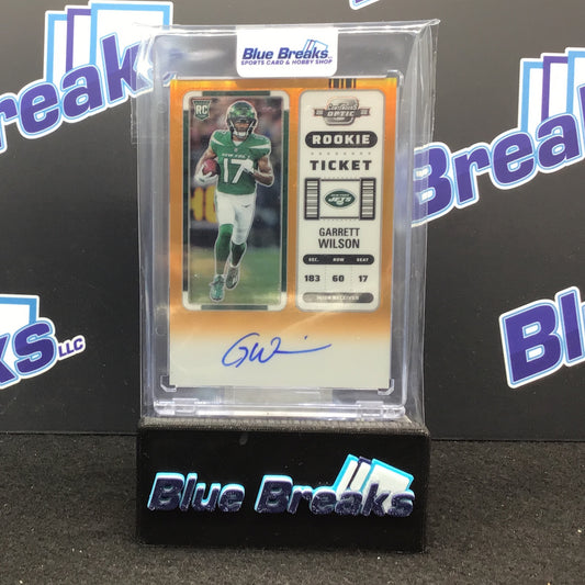 2022 Panini - Contenders Optic - Garrett Wilson - Orange - 12/50 - New York Jets