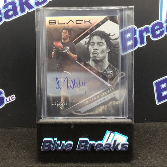 2022 Panini - Isaiah Likely - Black Football - Baltimore Ravens - 136/199