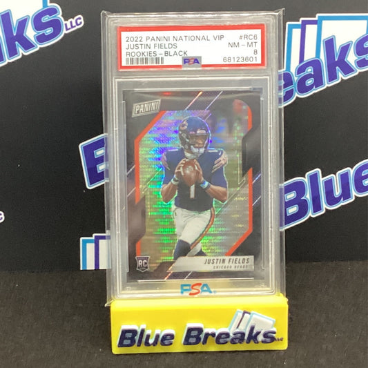 2022 Panini National VIP - Justin Fields PSA 8 - Rookies Black