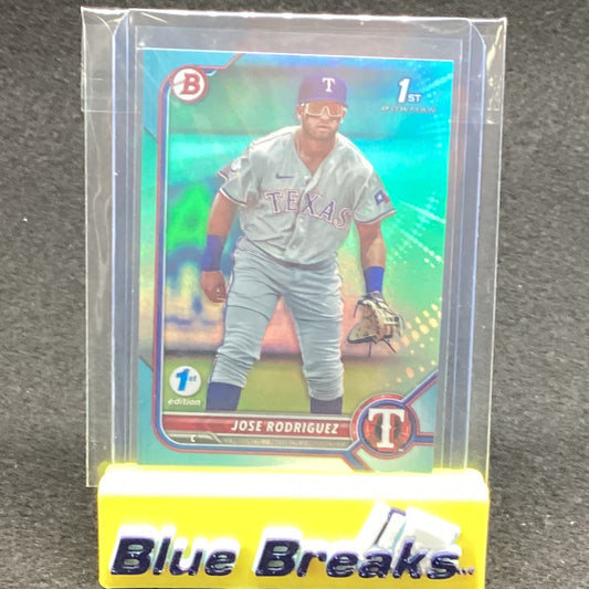 2022 Bowman 1st Foil Jose Rodriguez BPPF-62 x2