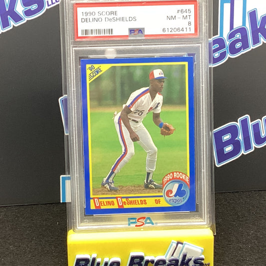1990 Score - Delino DeShields #645 PSA 8