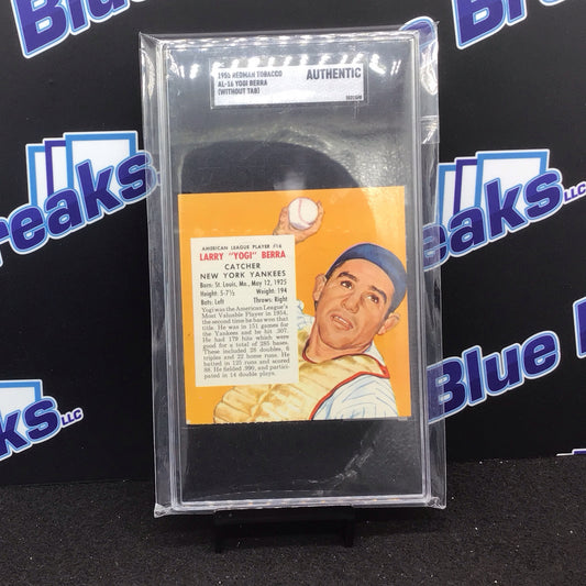 1955 Redman Tabacco Yogi Berra (without tab) #AL-16 SGC Authentic