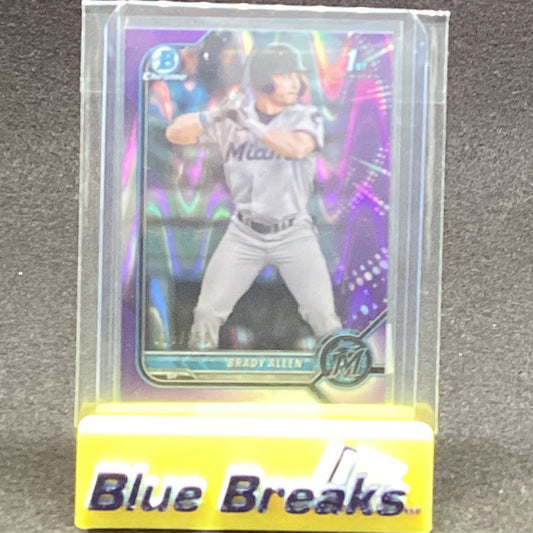2022 Bowman Chrome 1st Purple Wave Brady Allen 015/250 BCP-36