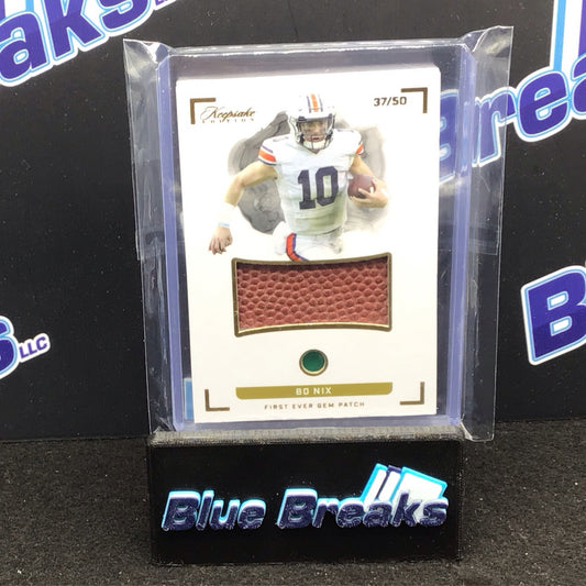 2022 Keepsake Edition Bo Nix first even gem patch 37/50 #149 Broncos