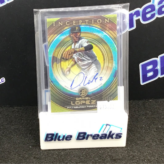 2022 Bowman Inception Dariel Lopez auto 28/50 #PA-DLZ Pirates