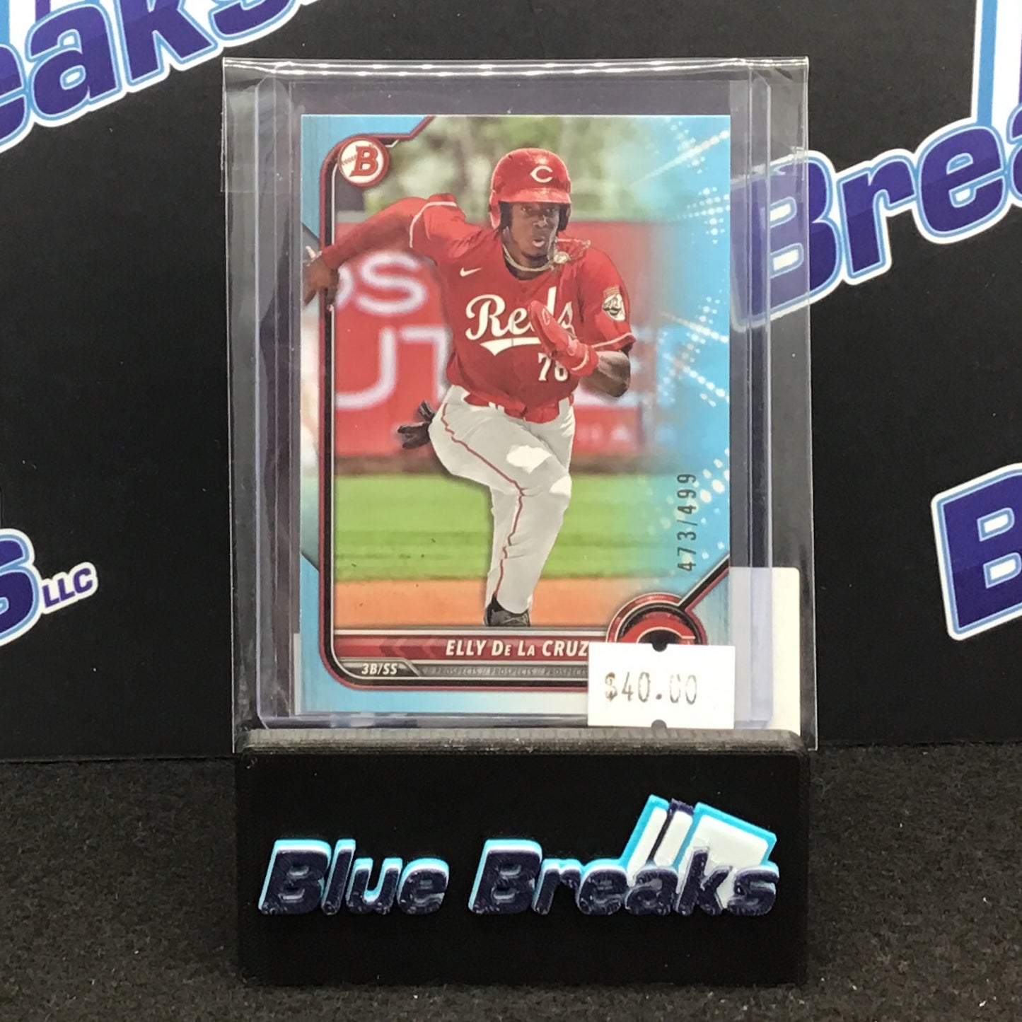 2022 Bowman Sky Blue Elly De La Cruz 473/499 #BD-80 Reds