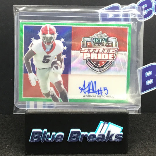 2022 Leaf Metal Draft - State Pride - Adonai Mitchell - #SP-AM1 - 1/7