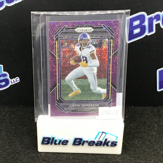 2022 Panini Prizm Purple Disco Justin Jefferson 04/35 #190 Vikings
