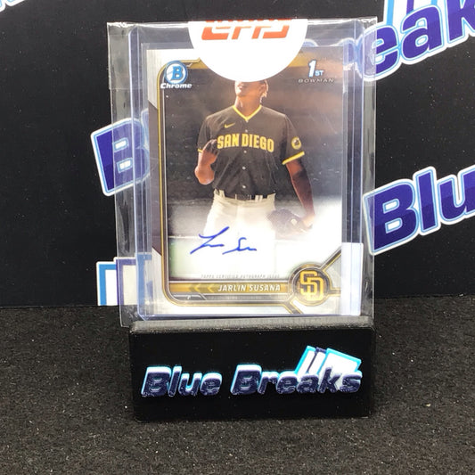 2022 Bowman Chrome Prospects 1st Bowman Jarlin Susana Auto #CPA-JSA Padres