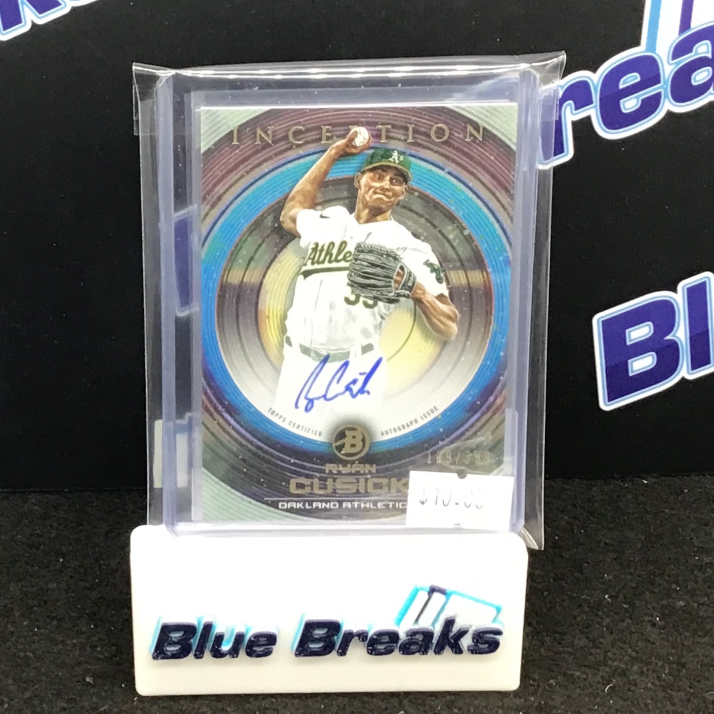 2022 Bowman Inception Ryan Cusick auto 109/399 & 250/399 #PA-RCK Athletics