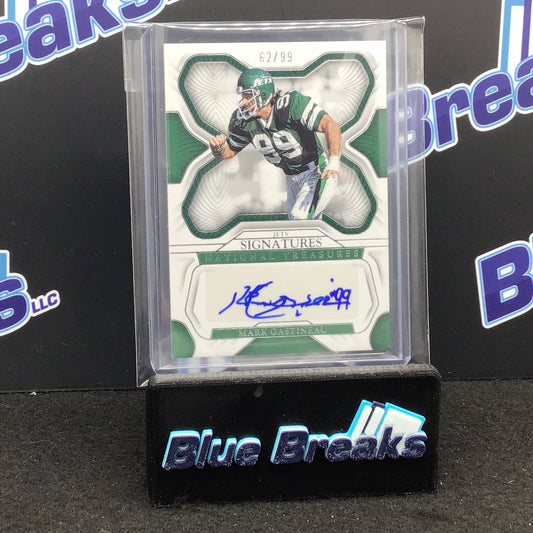 2022 Panini - National Treasures - Mark Gastineau - Signatures - 62/99 - New York Jets