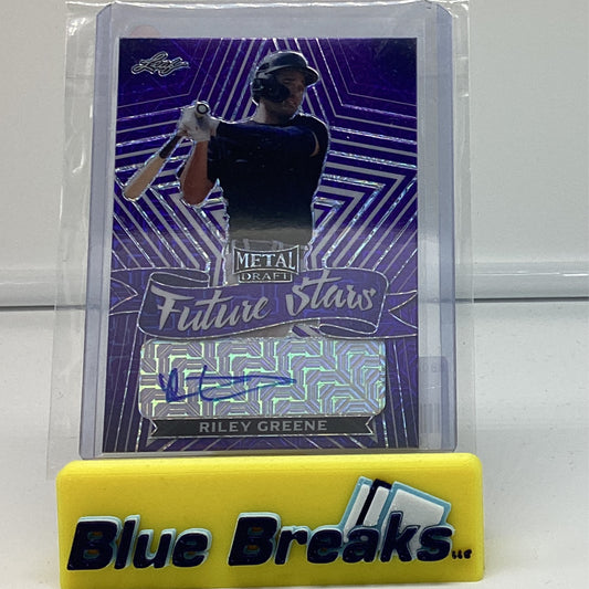 2021 Leaf Metal Draft purple - Riley Greene auto 3/7 #FS-RG1
