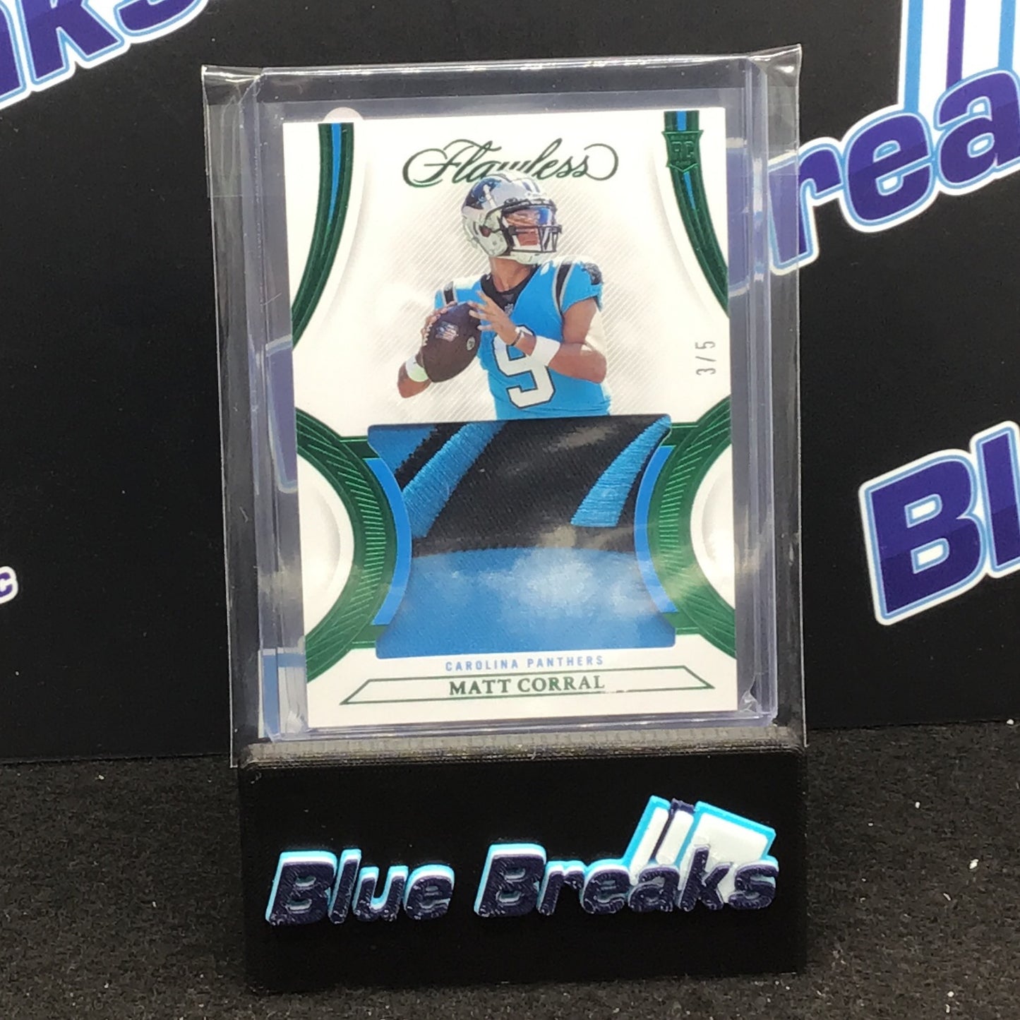 2022 Panini Flawless Green Matt Corral relic 3/5 #RP-MC Panthers