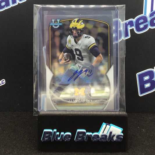 2022 Bowman U - JJ McCarthy - Autograph - Michigan Wolverines