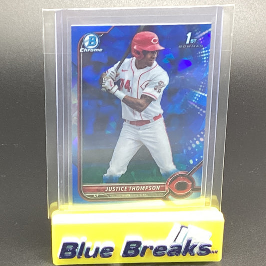 2022 Bowman Chrome 1st Sapphire Justice Thompson