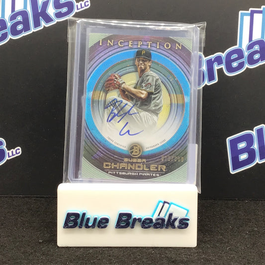 2022 Bowman Inception Bubba Chandler auto 032/399 & 177/399 #PA-BC Pirates