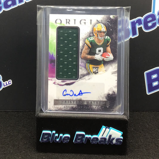 2022 Panini Origins Christian Watson relic auto #170 Packers