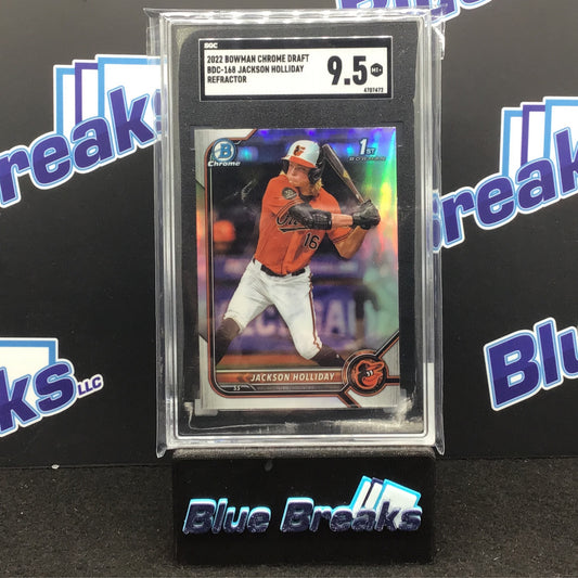 2022 Bowman Chrome Draft Refractor Jackson Holliday #BDC-168 SGC 9.5 Orioles