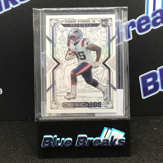 2022 Panini Obsidian White Contra Pierre Strong Jr RC #138 Patriots
