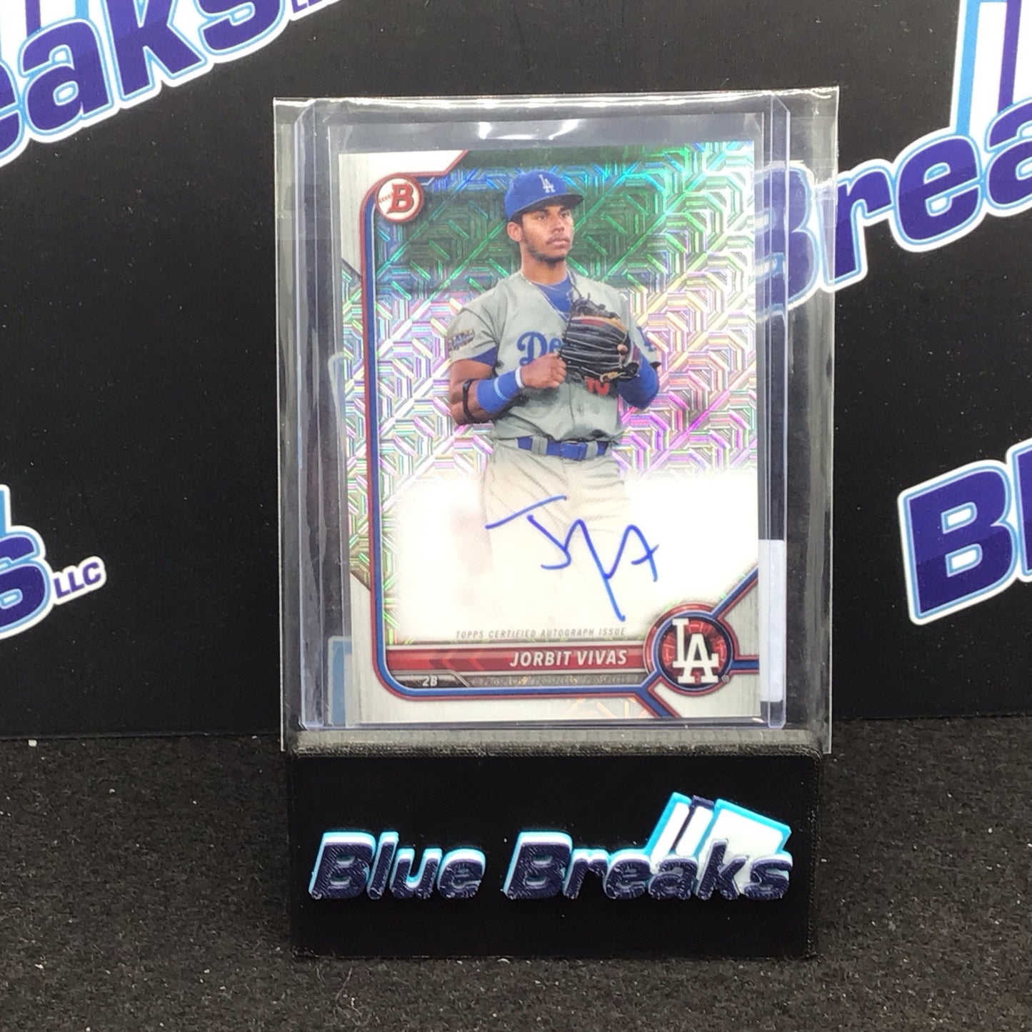 2022 Bowman Chrome Mojo Jorbit Vivas Auto #CMA-JVS - Los Angeles Dodgers