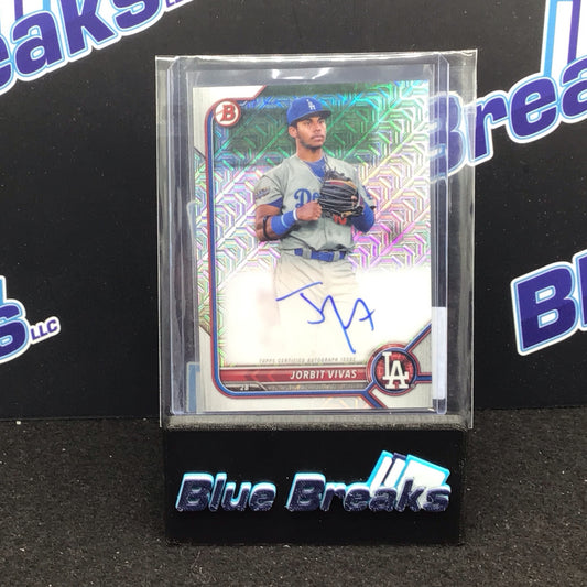 2022 Bowman Chrome Mojo Jorbit Vivas Auto #CMA-JVS - Los Angeles Dodgers